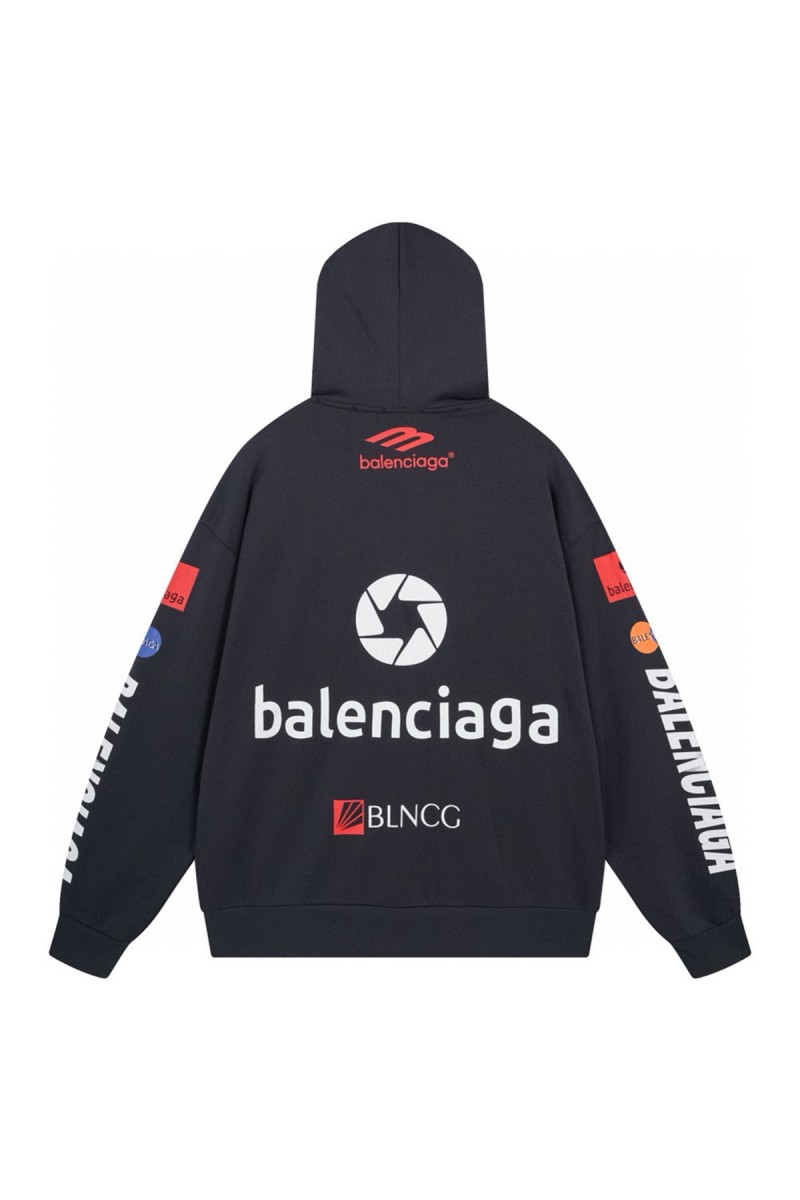 Balenciaga, Men's Hoodie, Black