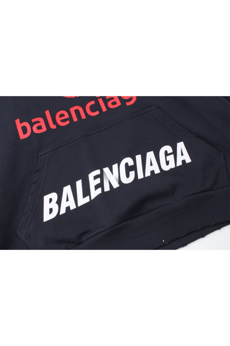 Balenciaga, Men's Hoodie, Black