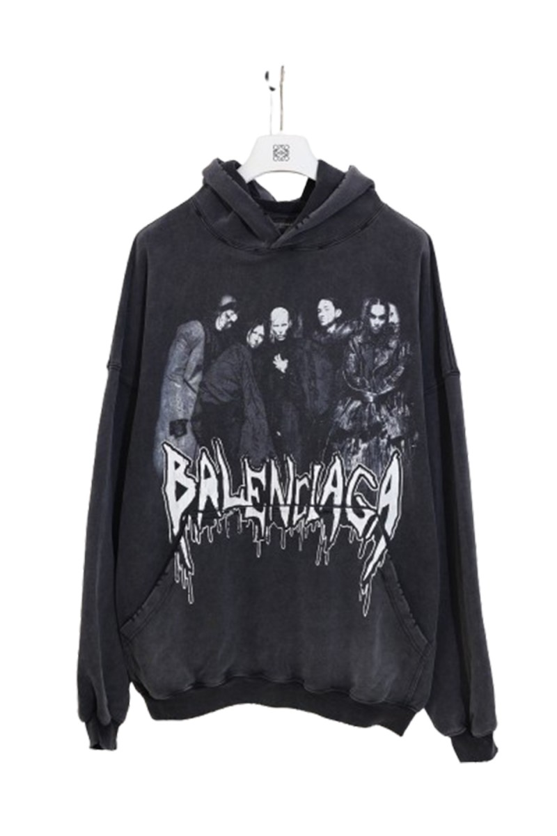 Balenciaga, Men's Hoodie, Black