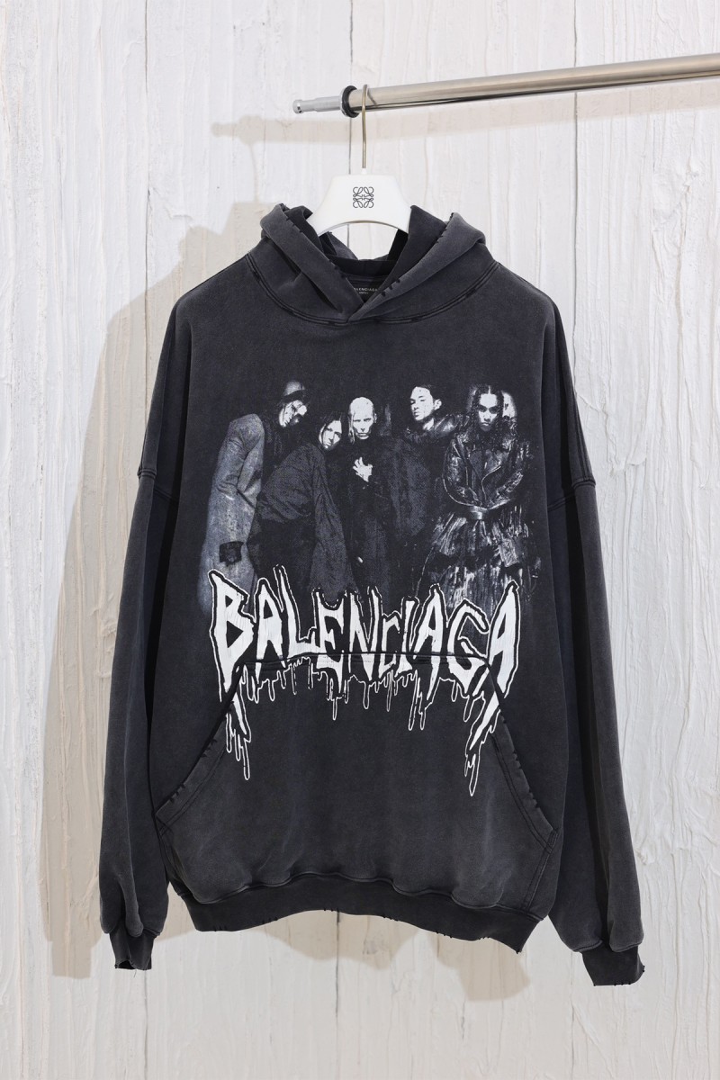 Balenciaga, Men's Hoodie, Black