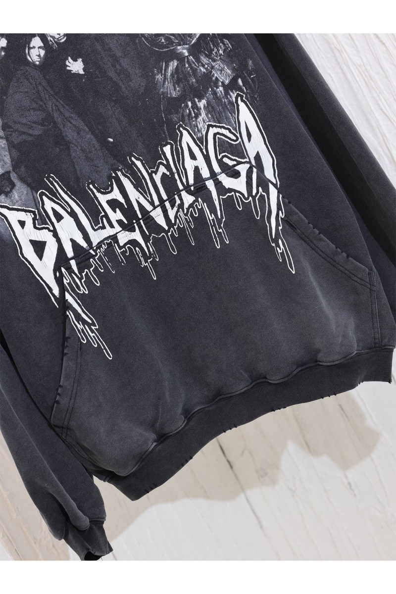 Balenciaga, Men's Hoodie, Black