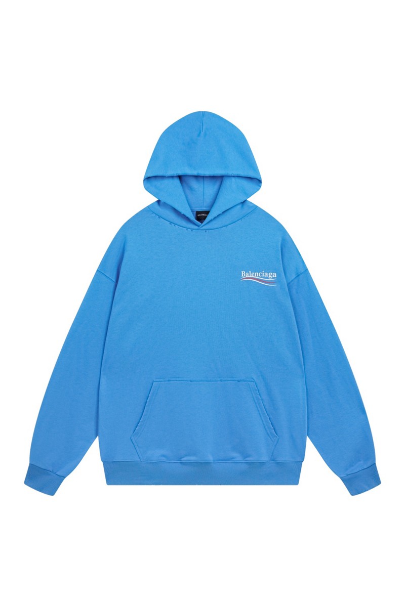 Balenciaga, Men's Hoodie, Blue