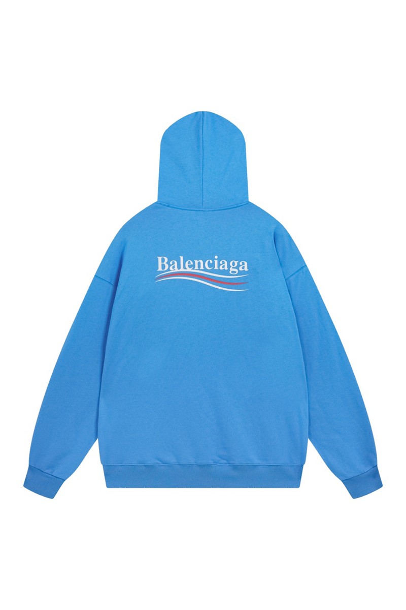 Balenciaga, Men's Hoodie, Blue