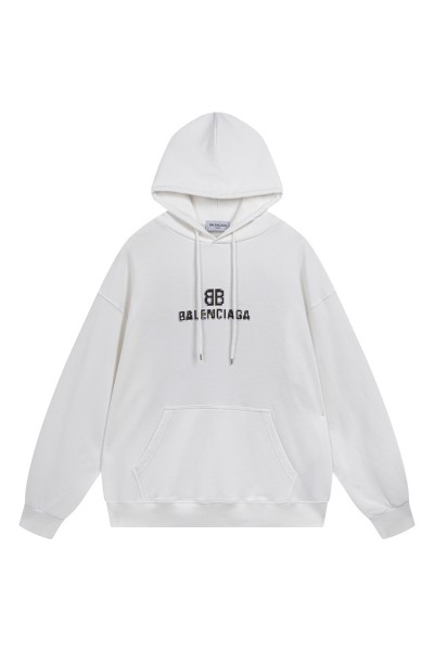 Balenciaga, Men's Hoodie, White