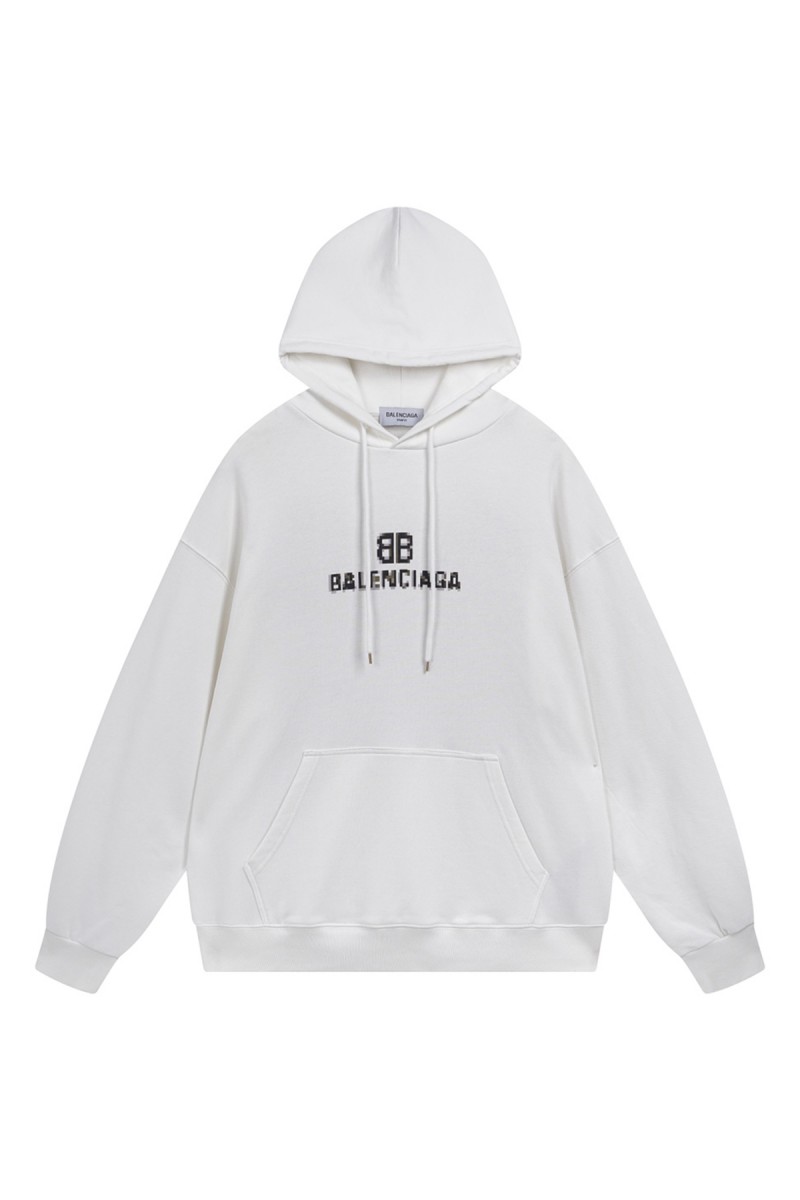 Balenciaga, Men's Hoodie, White