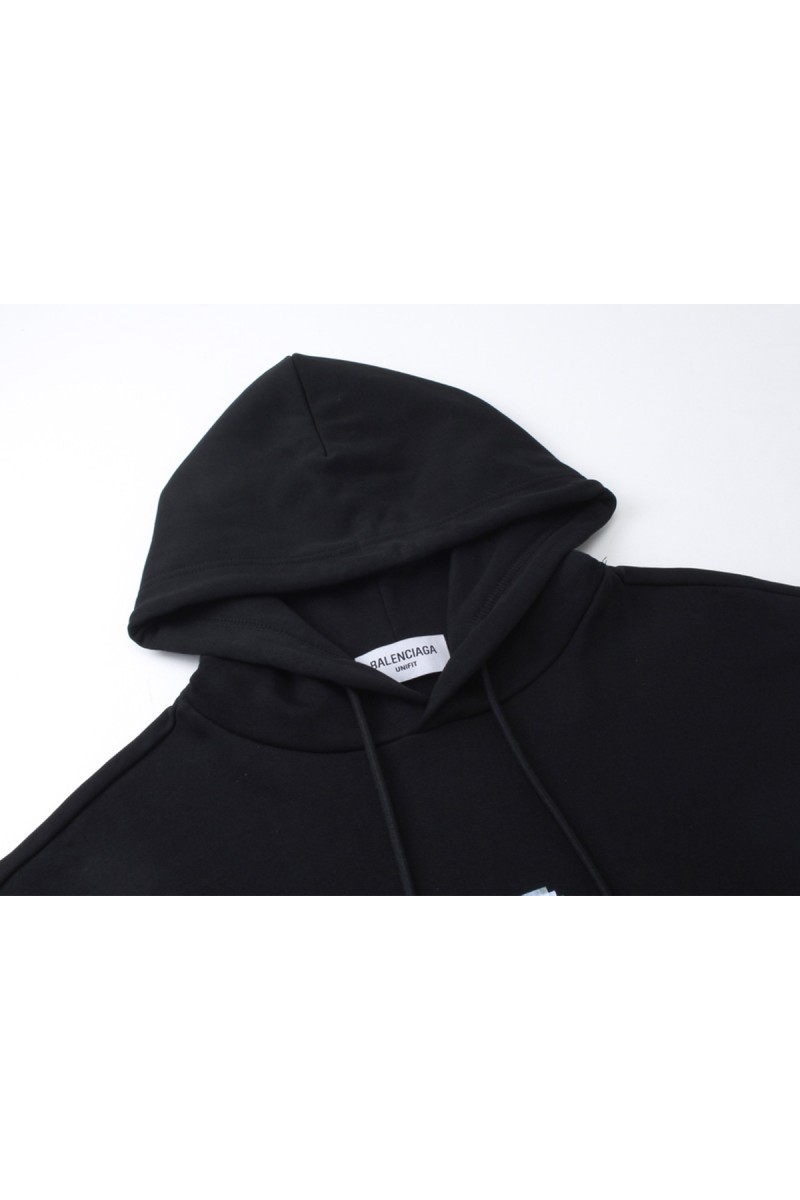 Balenciaga, Men's Hoodie, Black