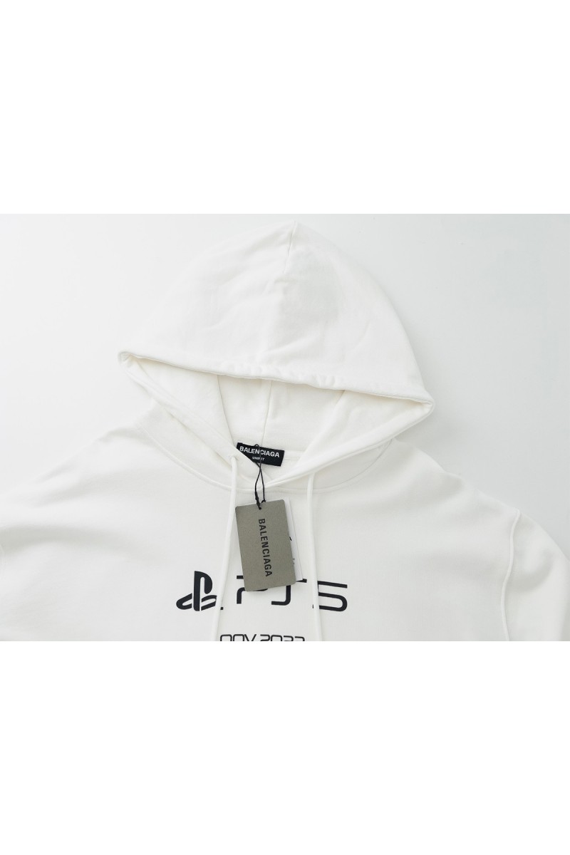 Balenciaga, Men's Hoodie, White