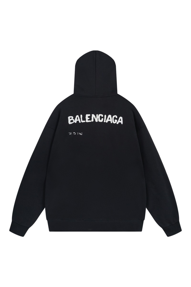 Balenciaga, Men's Hoodie, Black