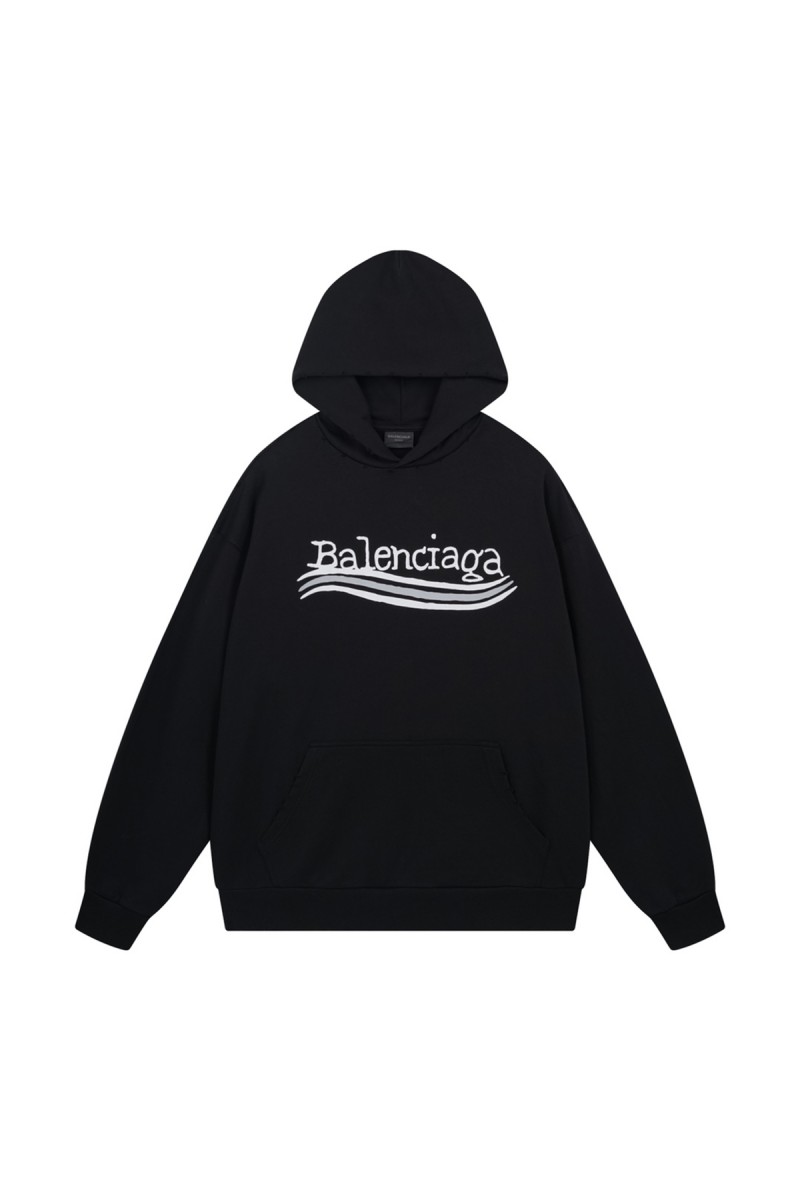 Balenciaga, Men's Hoodie, Black