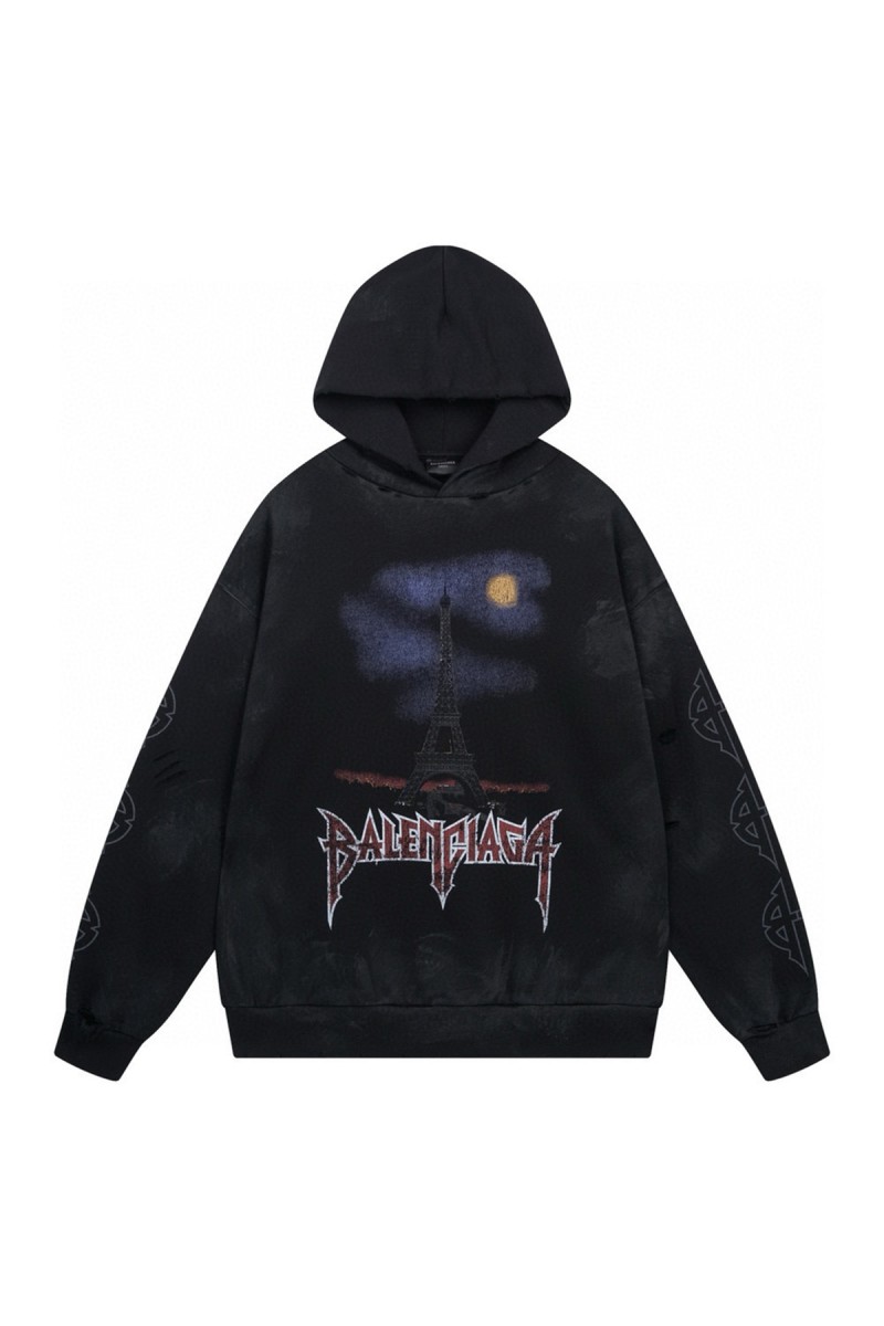 Balenciaga, Men's Hoodie, Black