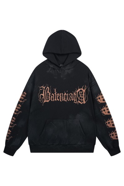 Balenciaga, Men's Hoodie, Black