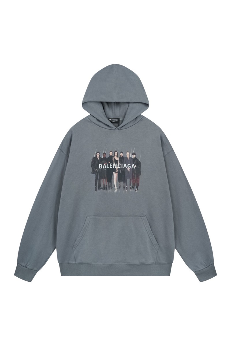 Balenciaga, Men's Hoodie, Grey