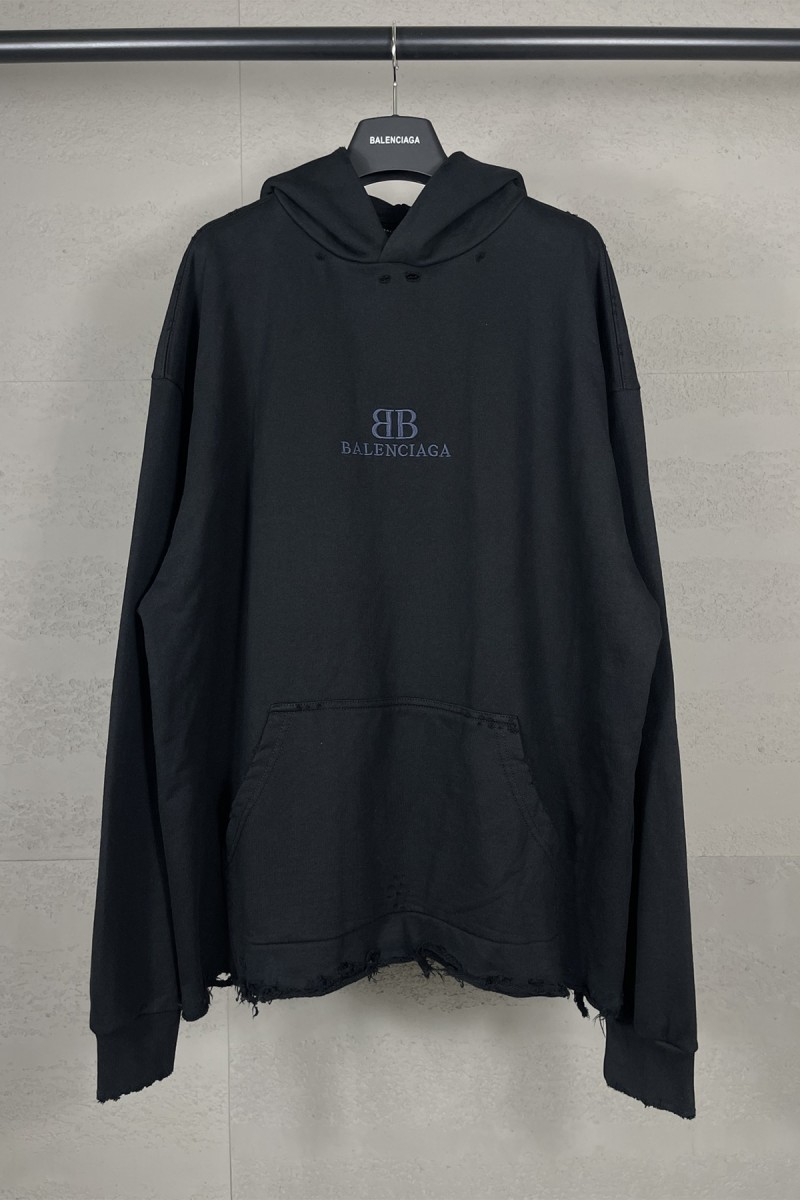 Balenciaga, Men's Hoodie, Black