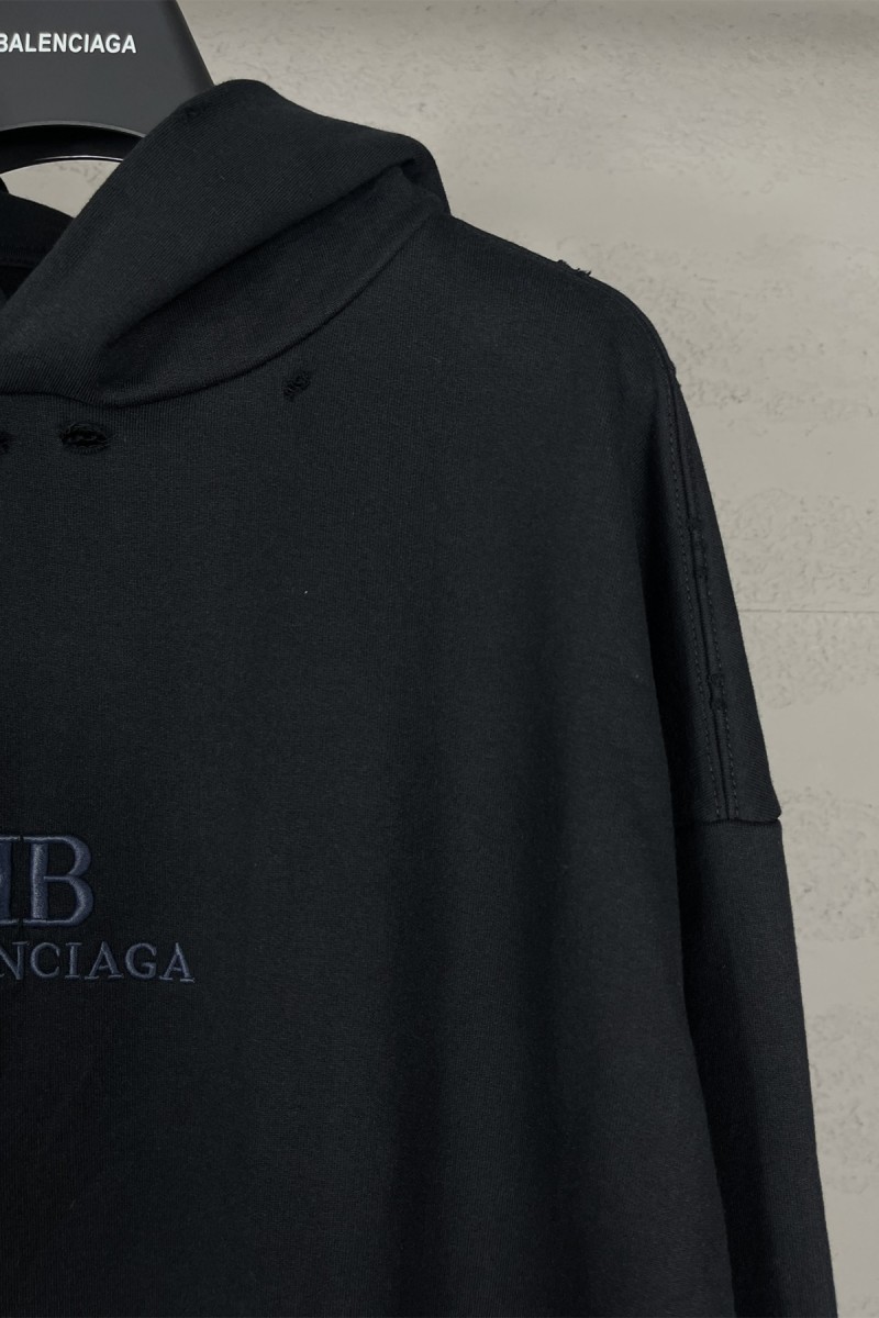 Balenciaga, Men's Hoodie, Black