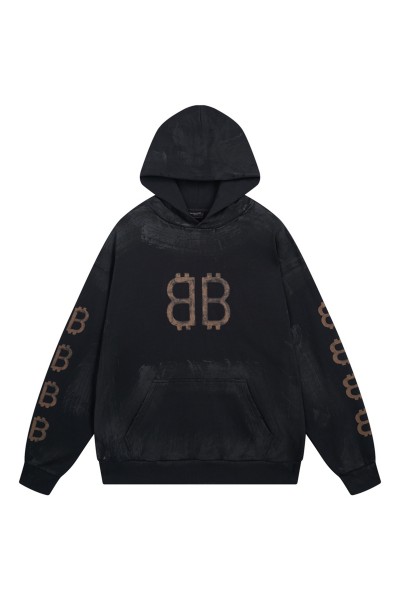 Balenciaga, Men's Hoodie, Black