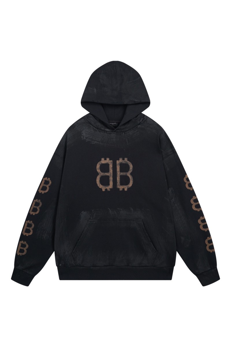 Balenciaga, Men's Hoodie, Black