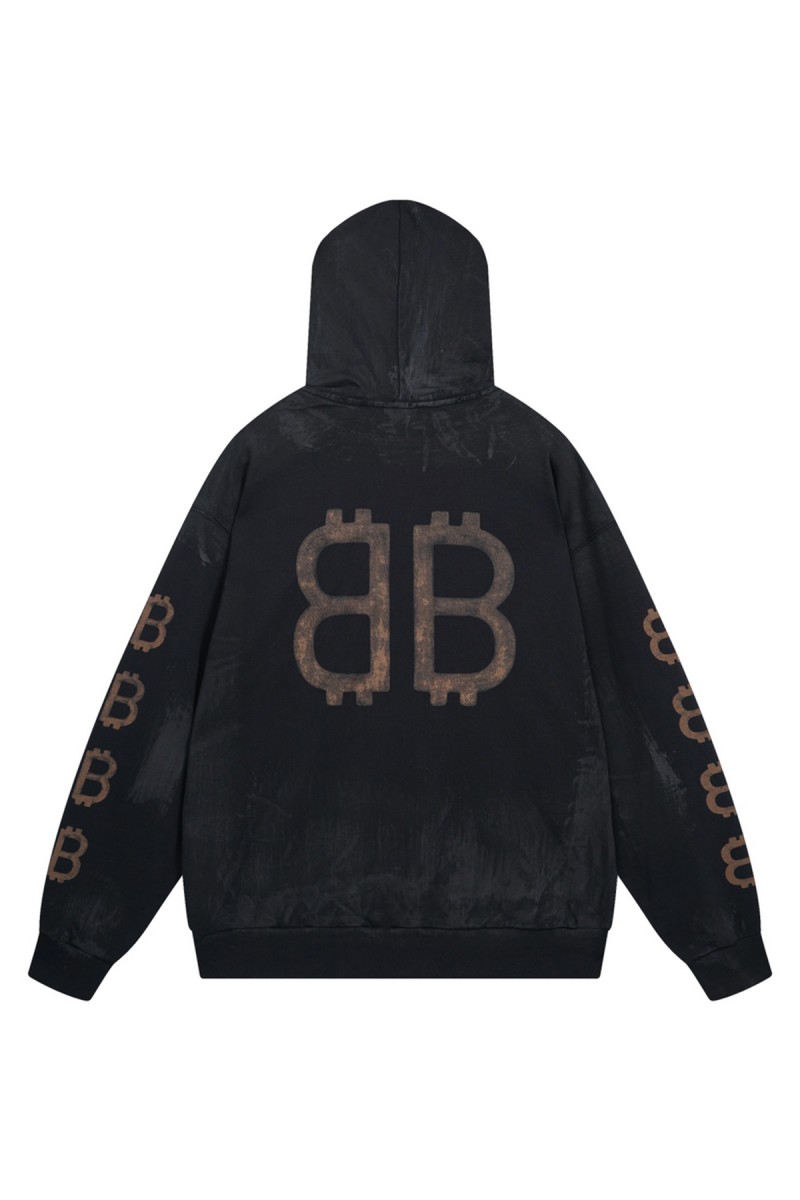 Balenciaga, Men's Hoodie, Black