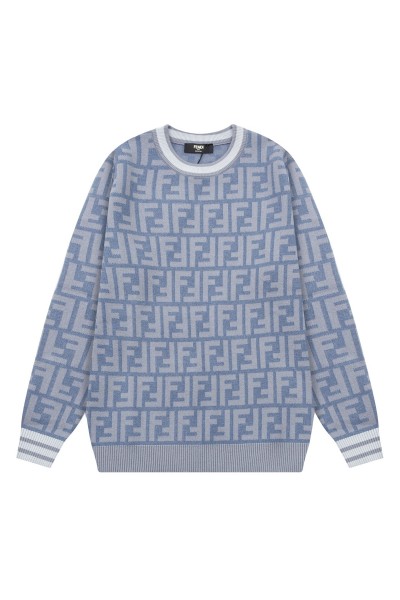 Fendi, Men's Pullover, Blue