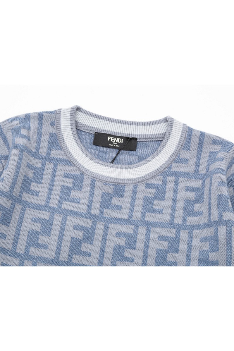 Fendi, Men's Pullover, Blue