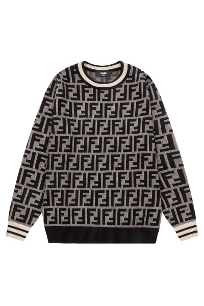 Fendi, Men's Pullover, Brown