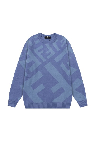 Fendi, Men's Pullover, Blue