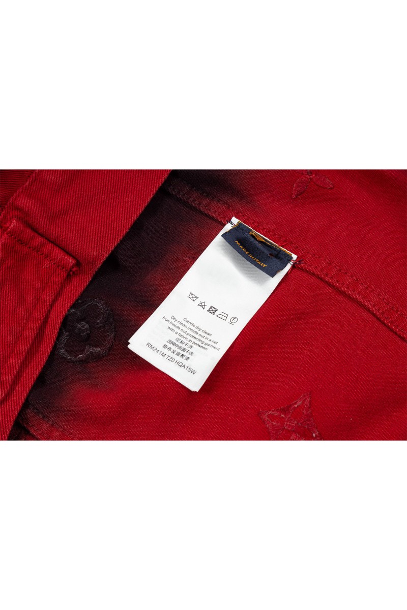 Louis Vuitton, Men's Denim Jacket, Red