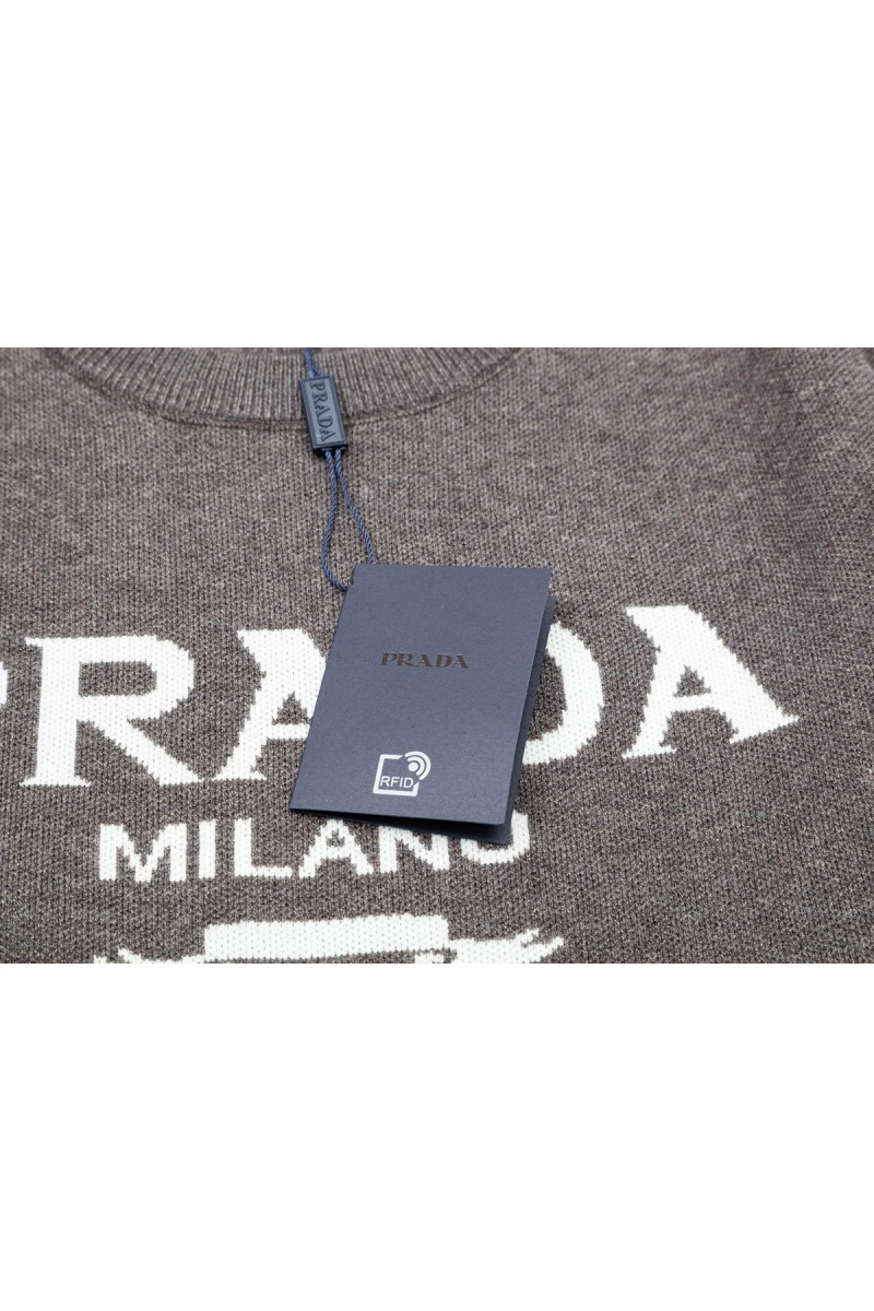 Prada, Men's Pullover, Grey