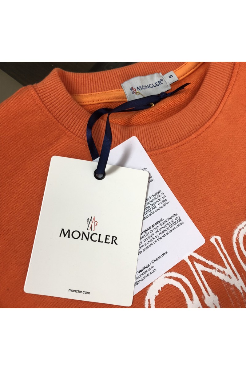 Moncler, Men's Pullover, Orange