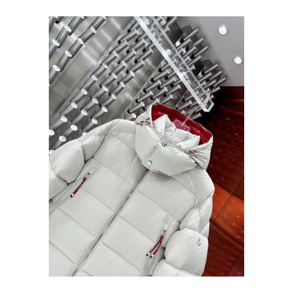 Moncler, Poirier, Heren Jas, Wit