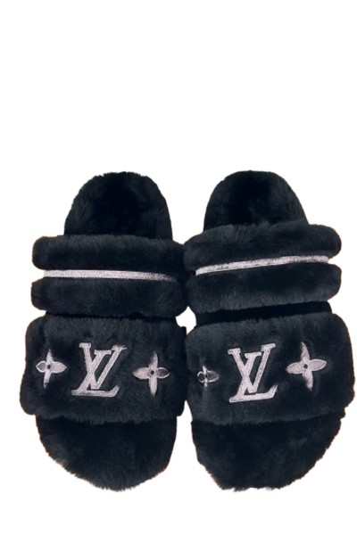 Louis Vuitton, Women's Slipper, Black