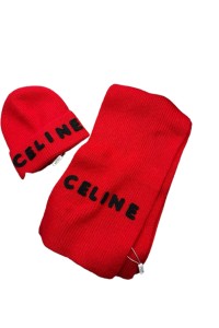 Celine, Women's Beanie Set, Red