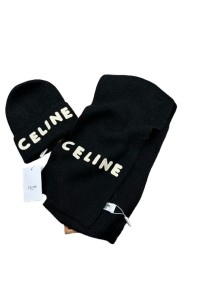 Celine, Women's Beanie Set, Black