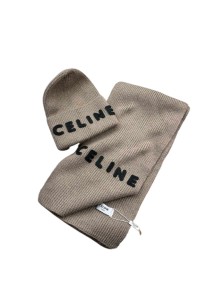 Celine, Women's Beanie Set, Brown