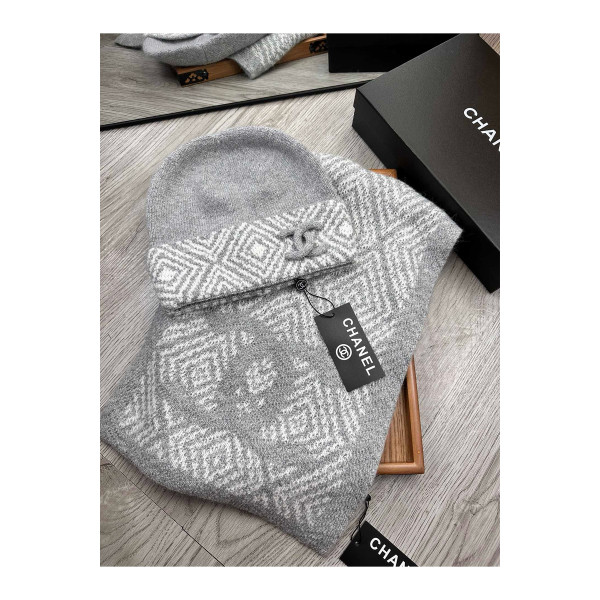 Chanel, Women's Beanie Set, Grey