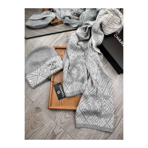 Chanel, Women's Beanie Set, Grey