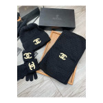 Chanel, Women's Beanie Triple Set, Black