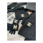 Chanel, Women's Beanie Triple Set, Black