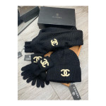 Chanel, Women's Beanie Triple Set, Black