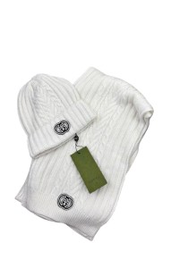 Gucci, Unisex Beanie Set, White