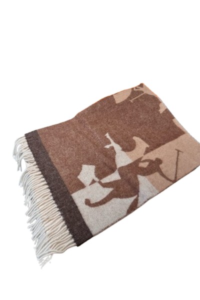 Hermes, Unisex Scarve, Brown