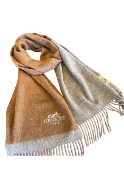 Hermes, Unisex Scarve, Camel