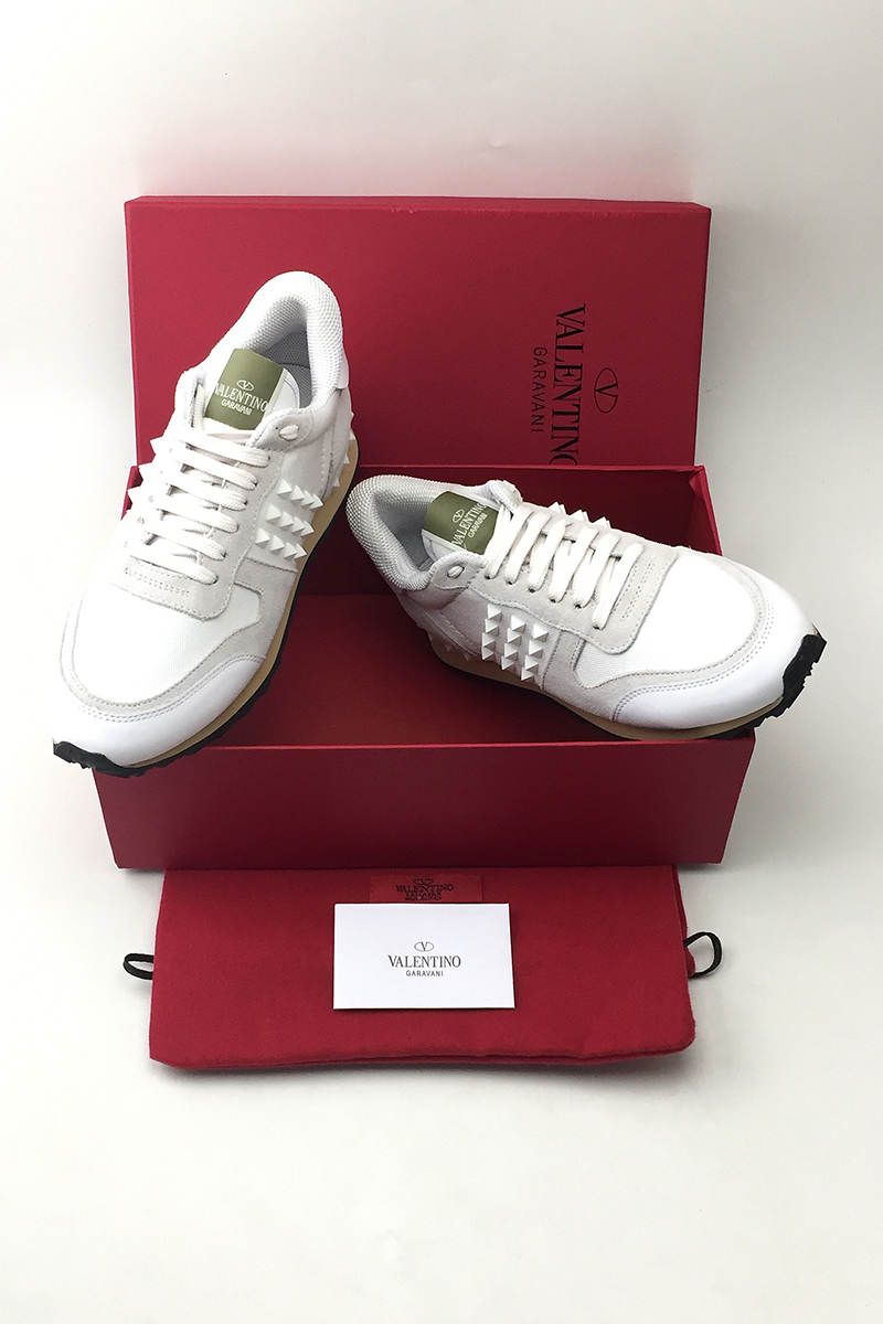 Valentino, Heren Sneakers, Wit Zwart