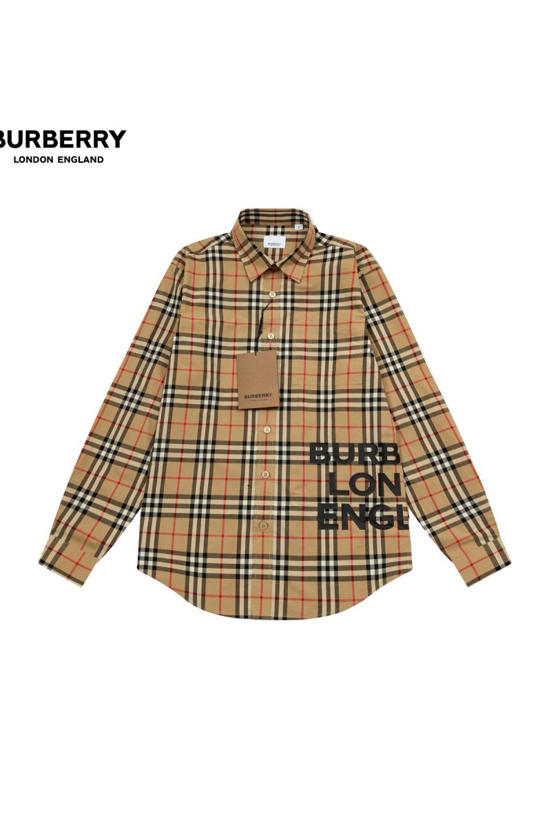 Burberry, Men's Shirt, Camel