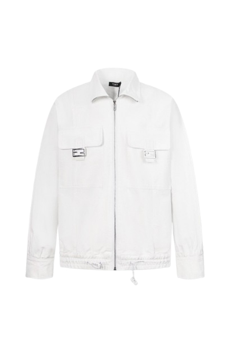 Fendi, Men's Denim Jacket, White