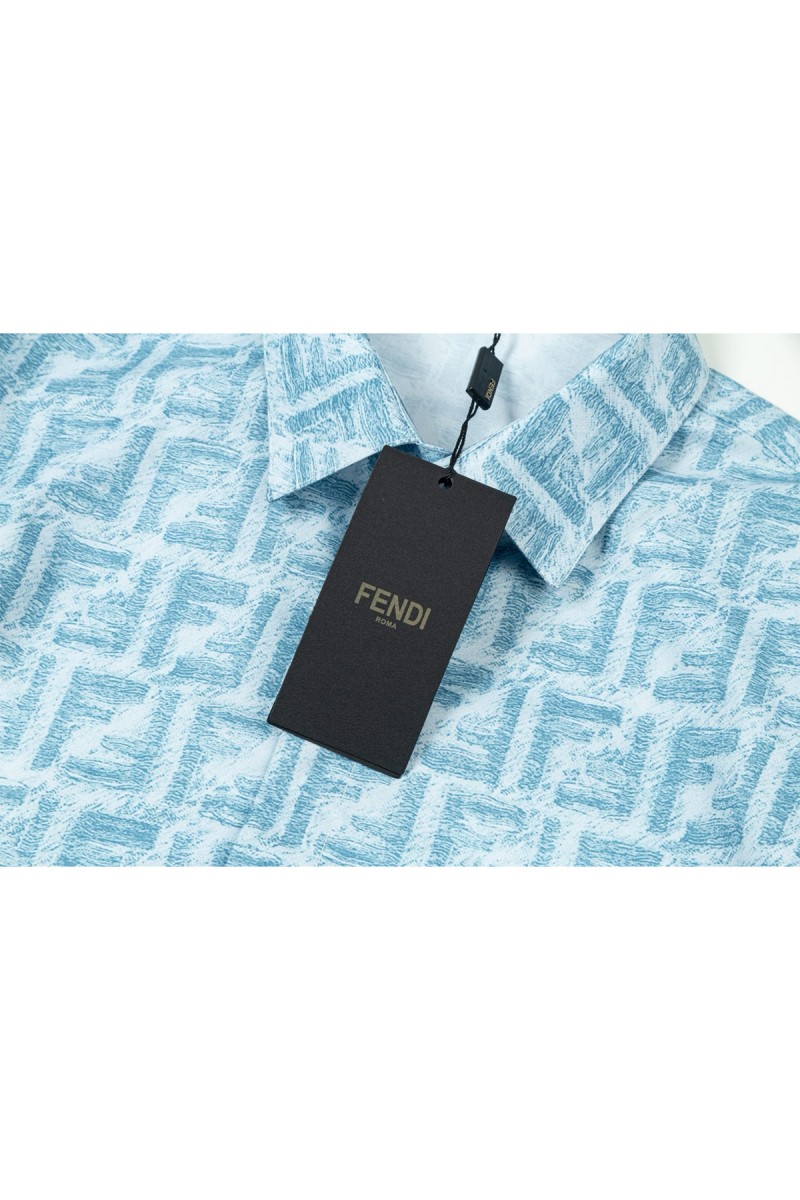 Fendi, Men's Shirt, Blue