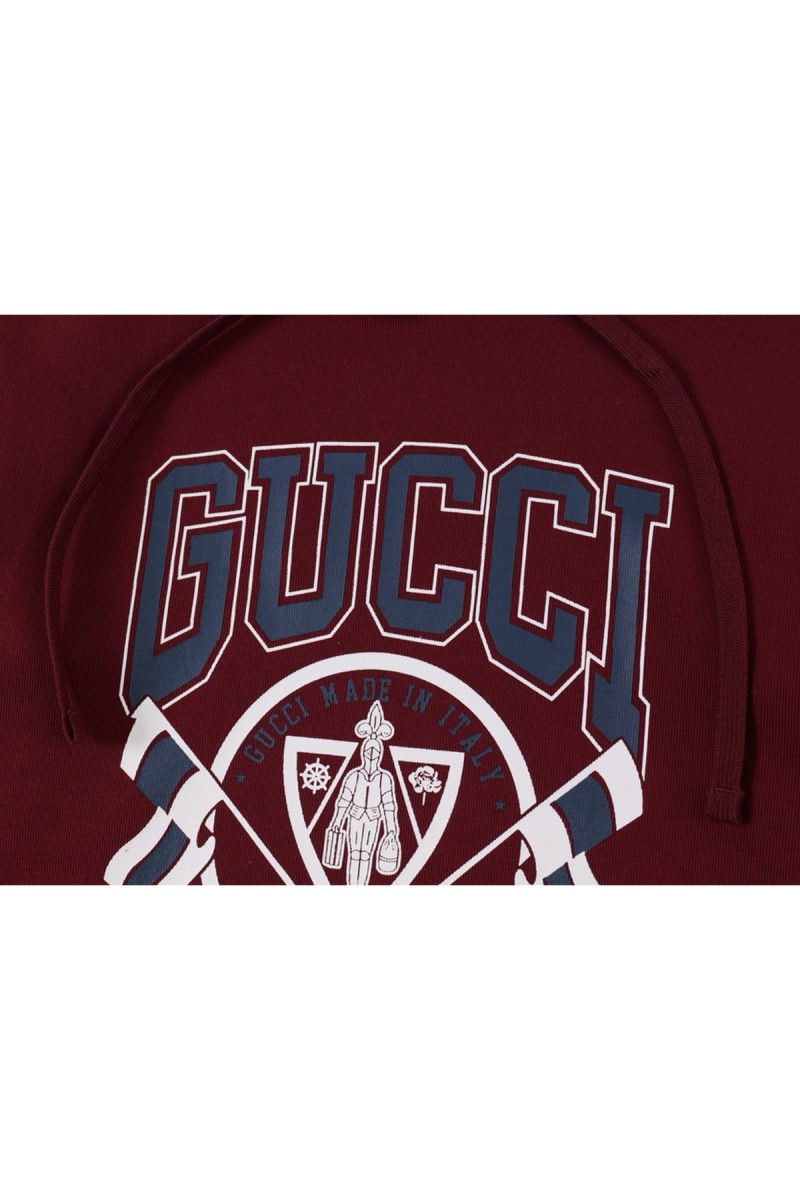 Gucci, Men's Hoodie, Burgundy