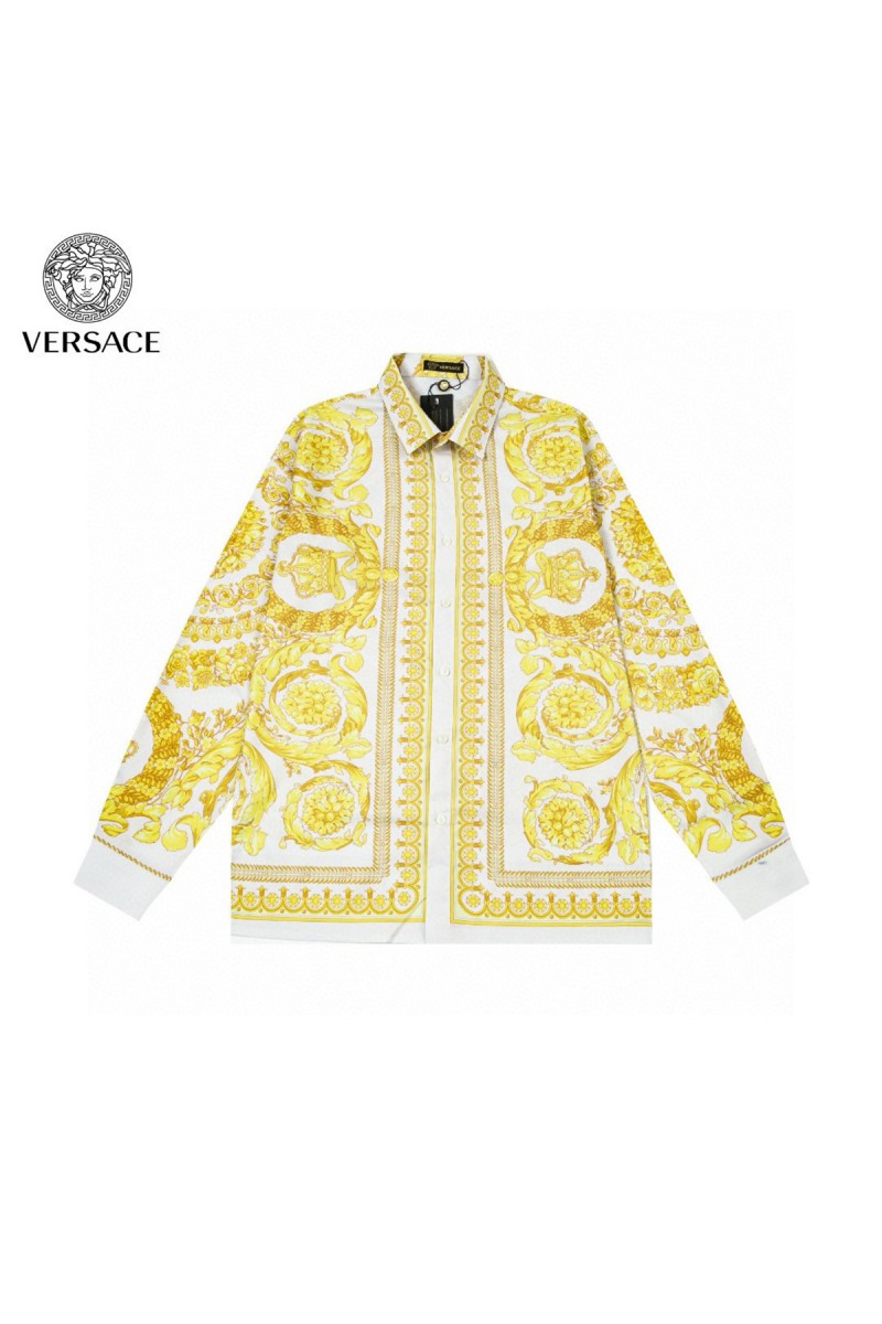 Versace, Men's Shirt, Yellow