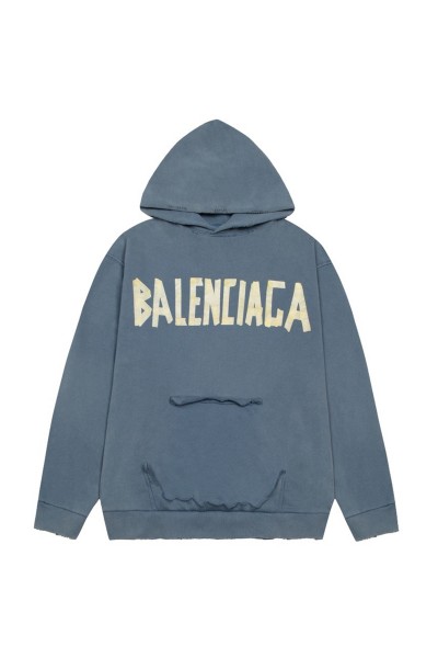 Balenciaga, Men's Hoodie, Blue