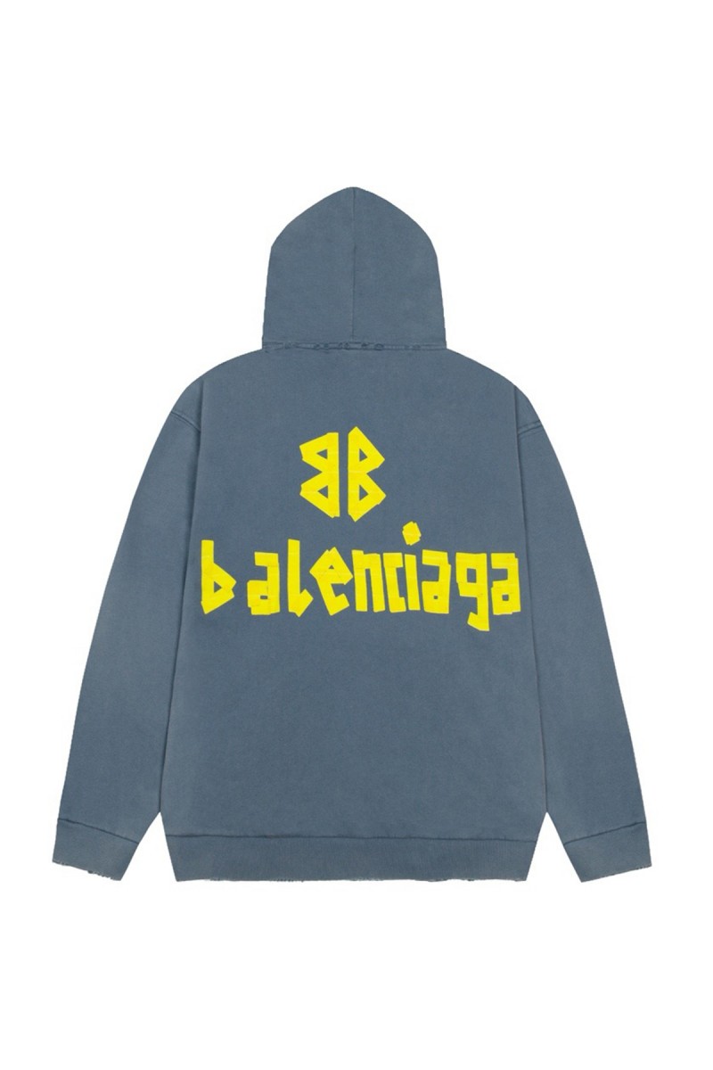 Balenciaga, Men's Hoodie, Blue