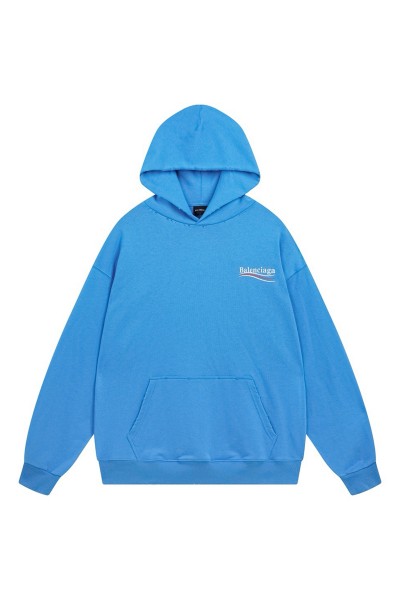 Balenciaga, Men's Hoodie, Blue